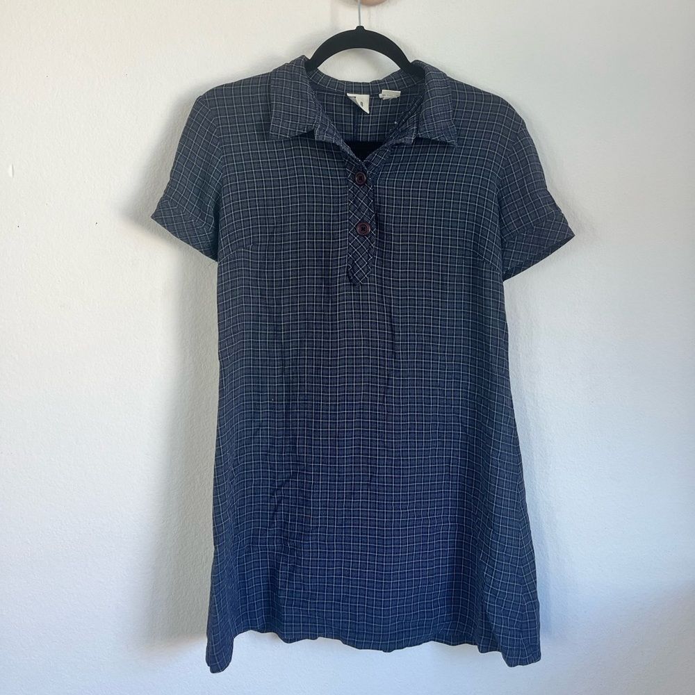 Navy blue GAP plaid dress🫐🫐🫐